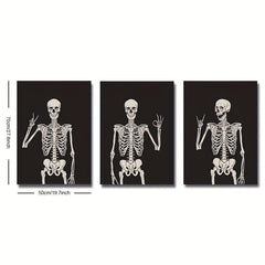 Halloween Decoration Art Skeleton Canvas Print Set