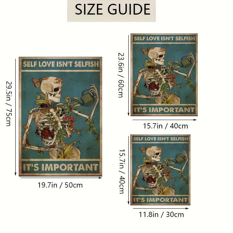 Human Skeleton Abstract Illustration Poster Wall Art
