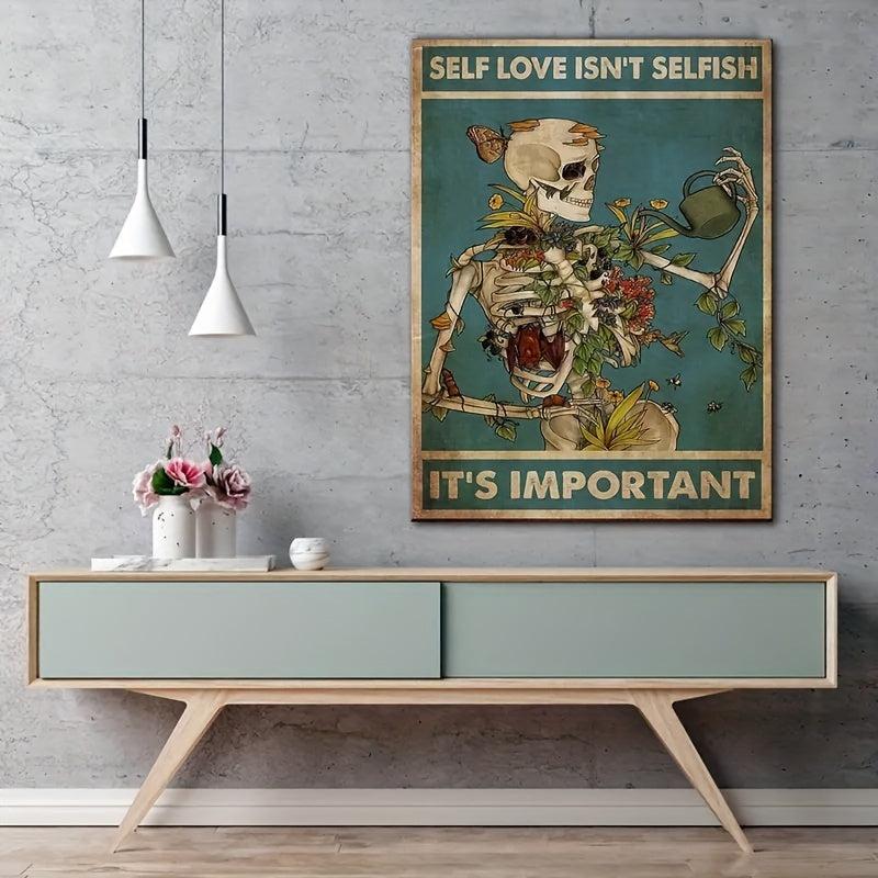 Human Skeleton Abstract Illustration Poster Wall Art