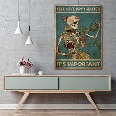 Human Skeleton Abstract Illustration Poster Wall Art