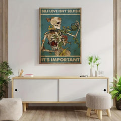 Human Skeleton Abstract Illustration Poster Wall Art