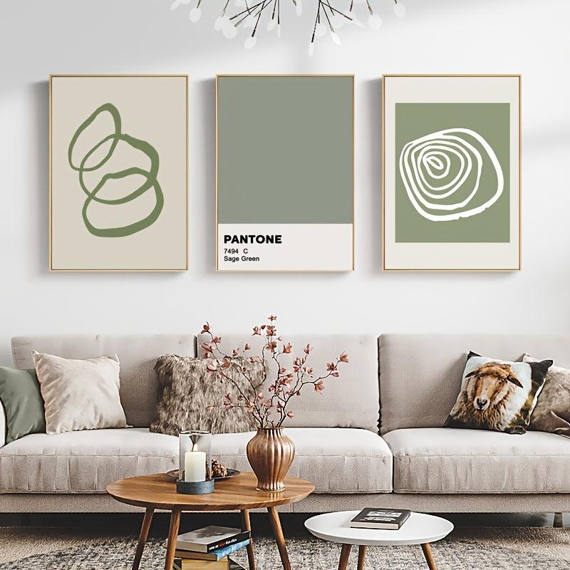 3pcs Modern Silk Wall Art Print Home Decor For Living Room 15.7x19.6