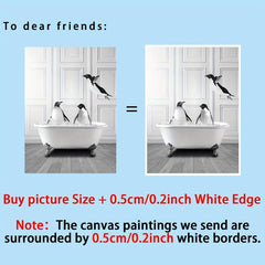 Funny Bathroom Wall Decor - Unique Guest Bathroom Art
