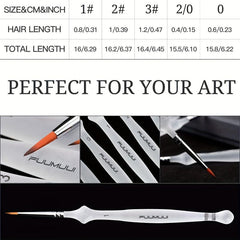 5pcs Detail Paint Brushes for Watercolor Acrylic Face Nail Art Models