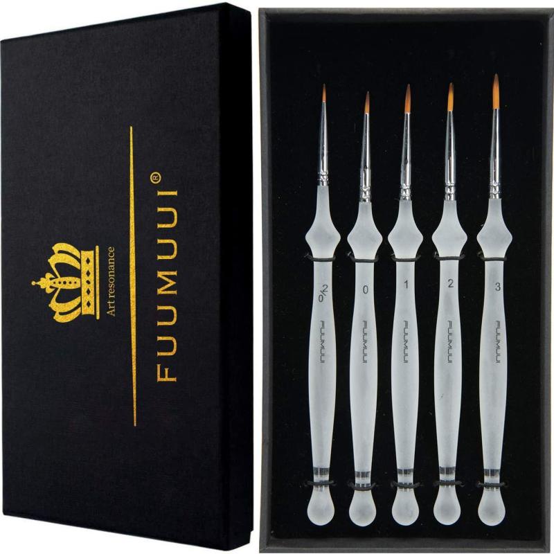 5pcs Detail Paint Brushes for Watercolor Acrylic Face Nail Art Models