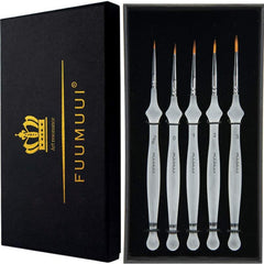 5pcs Detail Paint Brushes for Watercolor Acrylic Face Nail Art Models