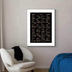 Modern Art F1 Season Calendar Canvas Painting Wall Art