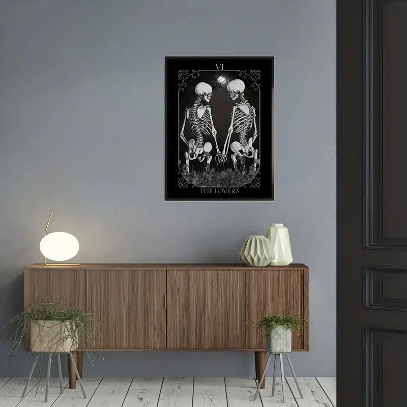 Halloween Canvas Poster Modern Art Skeleton Poster