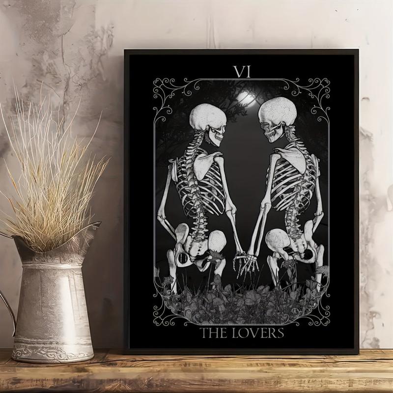 Halloween Canvas Poster Modern Art Skeleton Poster