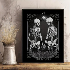 Halloween Canvas Poster Modern Art Skeleton Poster