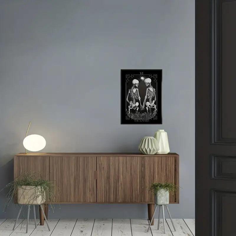 Halloween Canvas Poster Modern Art Skeleton Poster