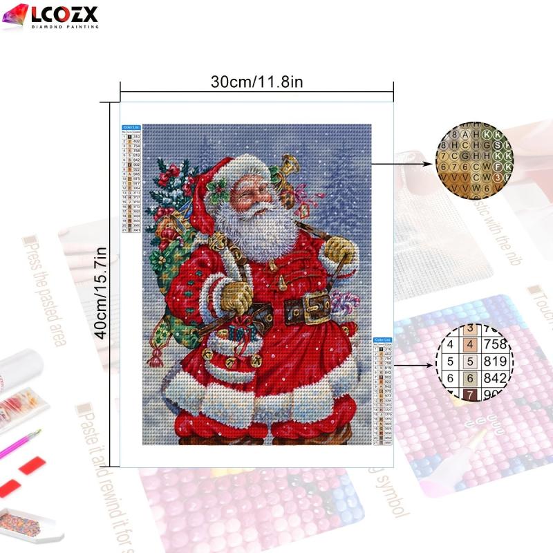 Santa Claus Christmas DIY Rhinestone Painting Kit