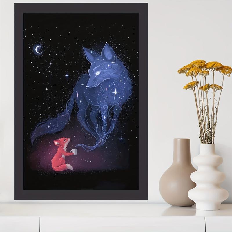 Canvas Poster Cartoon Art Litter Fox Room Decor Wall Art Fall Decor
