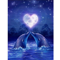 Love Dolphin DIY Diamond Painting Animal Home Gift Set