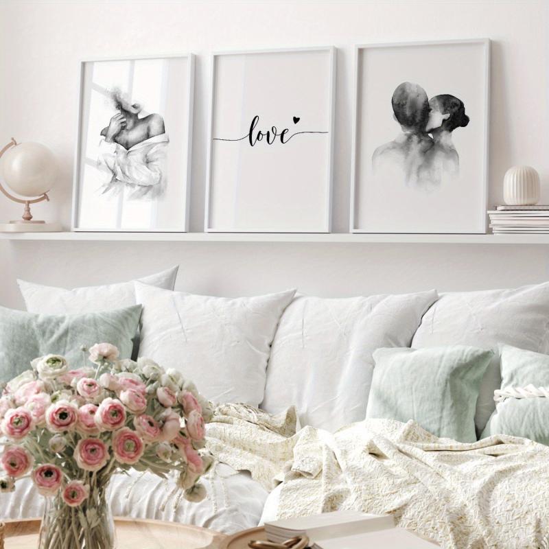 3pcs Abstract Love and Lover Painting Cores for Home