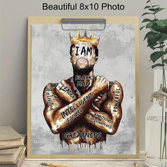 Canvas Poster African American Wall Decor Motivational Quotes Ideal Gift