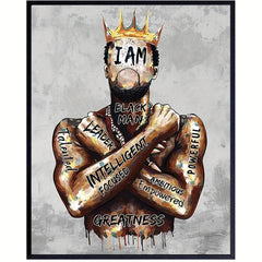 Canvas Poster African American Wall Decor Motivational Quotes Ideal Gift