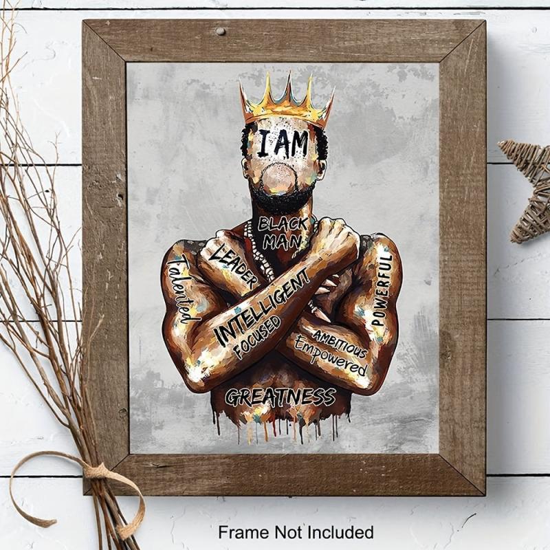 Canvas Poster African American Wall Decor Motivational Quotes Ideal Gift