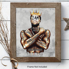 Canvas Poster African American Wall Decor Motivational Quotes Ideal Gift
