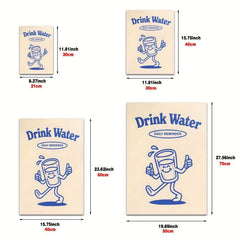Drink Water Retro Character Cartoon Wall Art Print Pop Home Decor