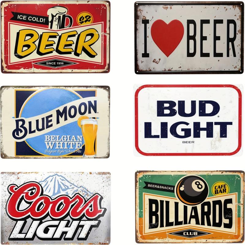 Metal Aluminum Sign Come In We're Open Store Bar Open And Cheers Bar Signs