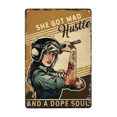 Mechanic On Duty 24 7 Vintage Tin Sign