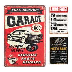 Mechanic On Duty 24 7 Vintage Tin Sign