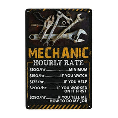Mechanic On Duty 24 7 Vintage Tin Sign