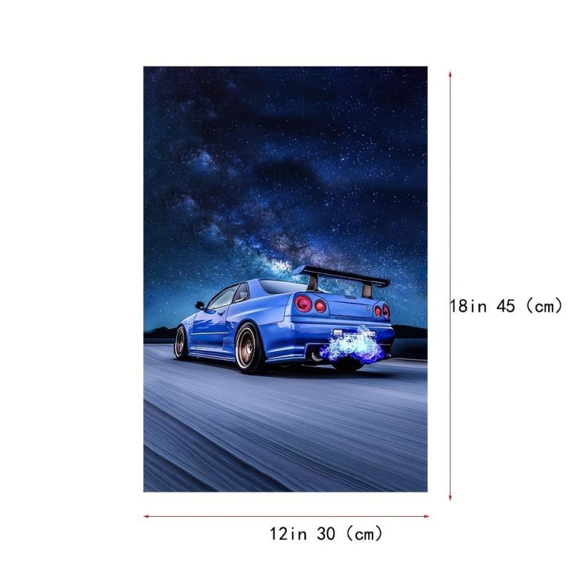 Car Painting On Canvas Wall Artwork for Home Decor