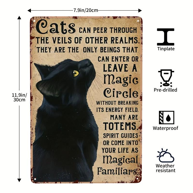 Vintage Tin Sign Whiskered Angels Cat Lover's Gift