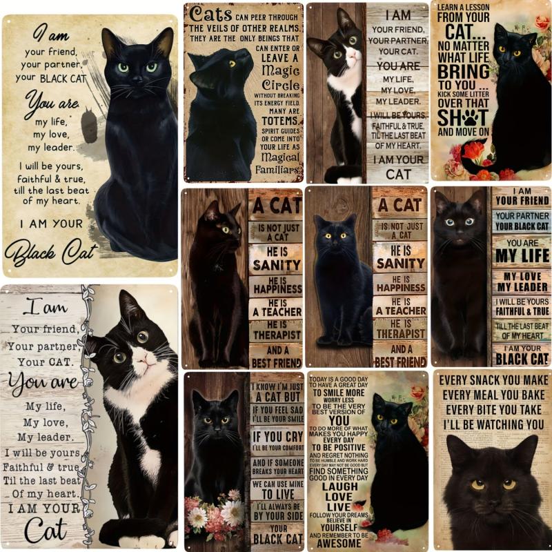 Vintage Tin Sign Whiskered Angels Cat Lover's Gift