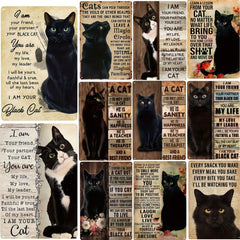 Vintage Tin Sign Whiskered Angels Cat Lover's Gift