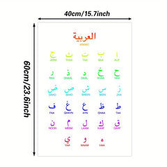 Arabic Alphabet Wall Decor Colorful Print Art Modern Minimalism