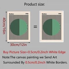 Green Circle Visual Wall Art Posters For Home Decor