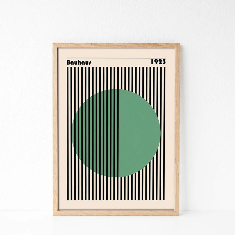 Green Circle Visual Wall Art Posters For Home Decor