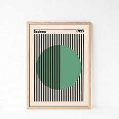 Green Circle Visual Wall Art Posters For Home Decor
