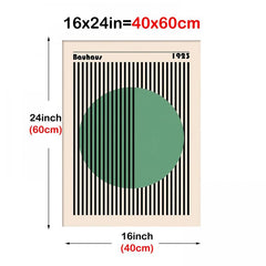 Green Circle Visual Wall Art Posters For Home Decor