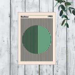 Green Circle Visual Wall Art Posters For Home Decor