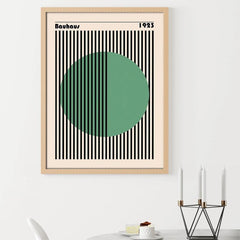 Green Circle Visual Wall Art Posters For Home Decor