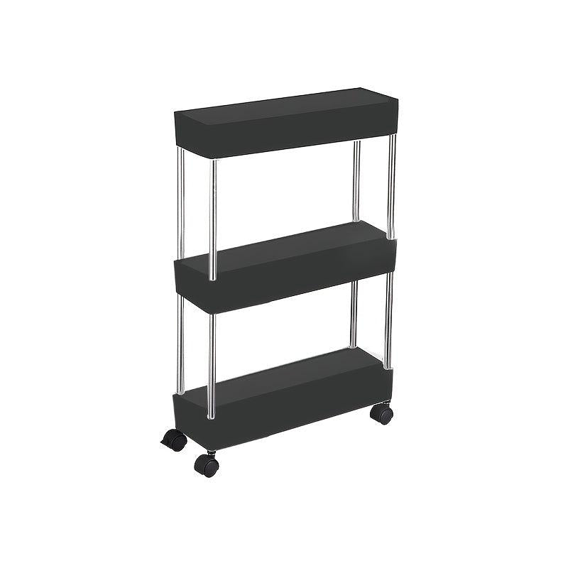 Slim Storage Cart 3-4 Tier Bathroom Rolling Utility Cart