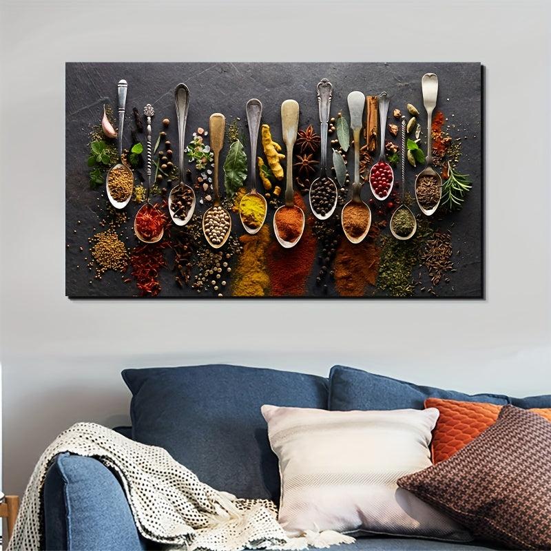 Kitchen Spice Wall Art - Modern Canvas Poster