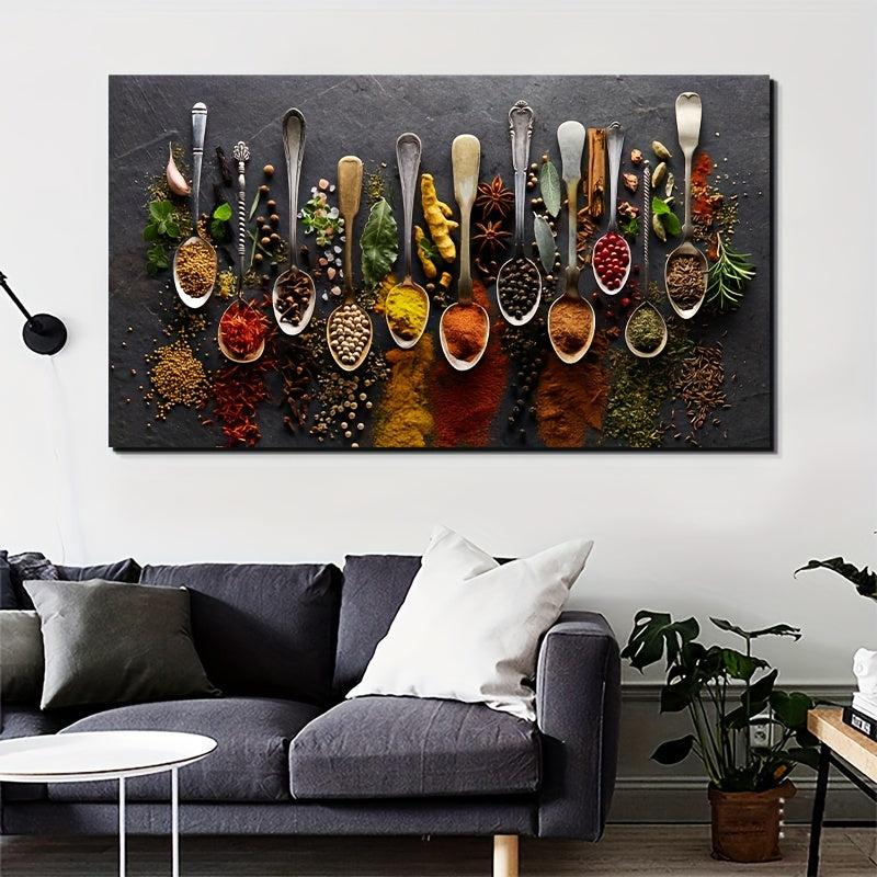 Kitchen Spice Wall Art - Modern Canvas Poster