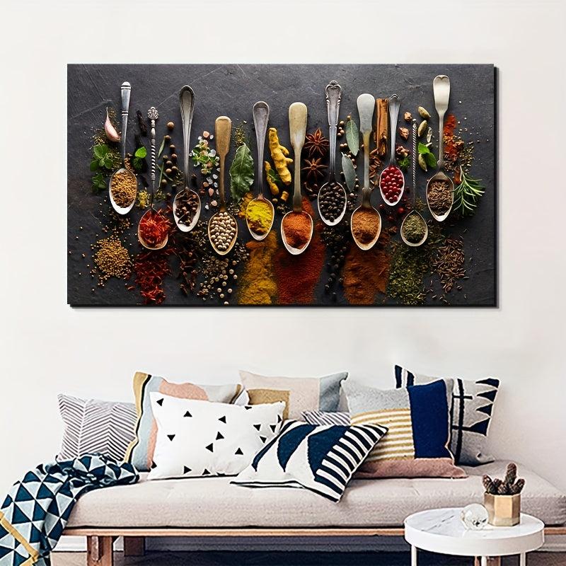 Kitchen Spice Wall Art - Modern Canvas Poster