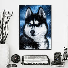 Wolf Dog In The Night Diamond Painting Home Decor