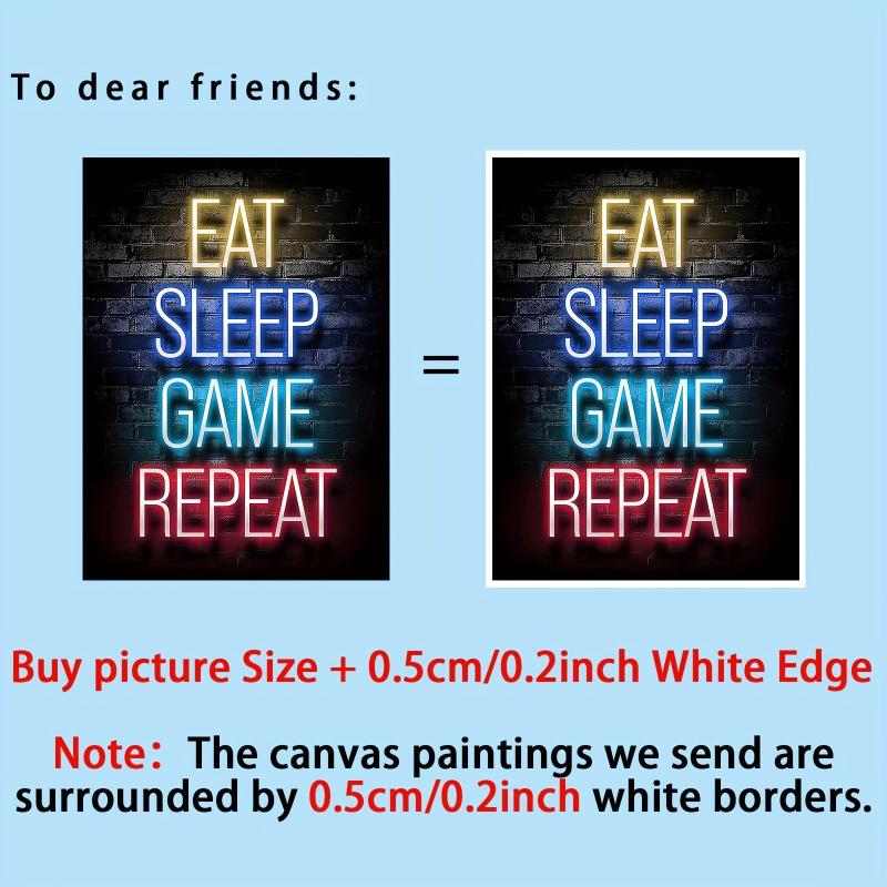 Gaming Posters Canvas Painting Decor Boys Wall Art Gamer Decorations
