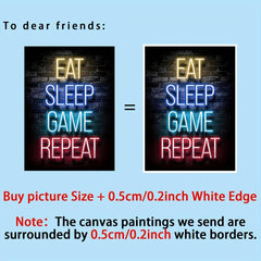 Gaming Posters Canvas Painting Decor Boys Wall Art Gamer Decorations