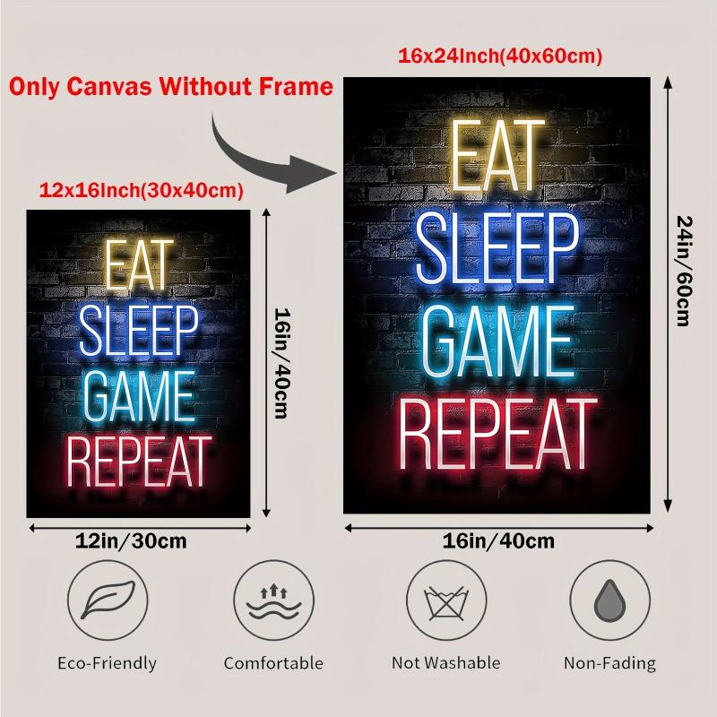 Gaming Posters Canvas Painting Decor Boys Wall Art Gamer Decorations