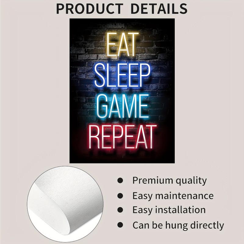 Gaming Posters Canvas Painting Decor Boys Wall Art Gamer Decorations