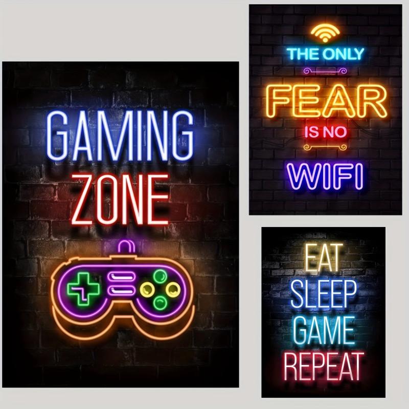 Gaming Posters Canvas Painting Decor Boys Wall Art Gamer Decorations