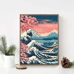 Canvas Poster Japan Great Wave Boats Poster Japanese Art Sakura Poster Gift